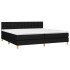 Cama box spring con colchón tela negro 200x200
