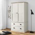 Armario VIGO madera maciza de pino blanco 90x55x170