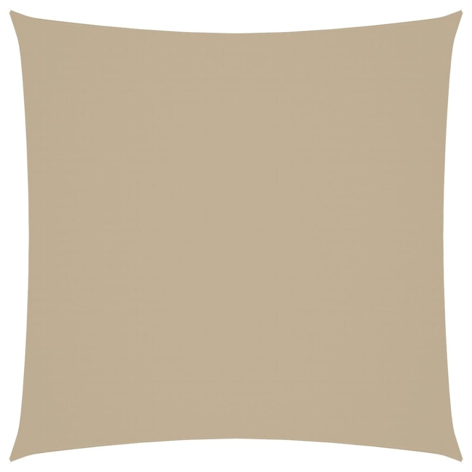 Toldo de vela cuadrado tela Oxford beige 6x6