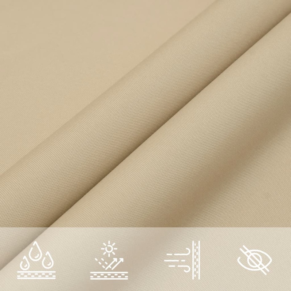 Toldo de vela cuadrado tela Oxford beige 6x6