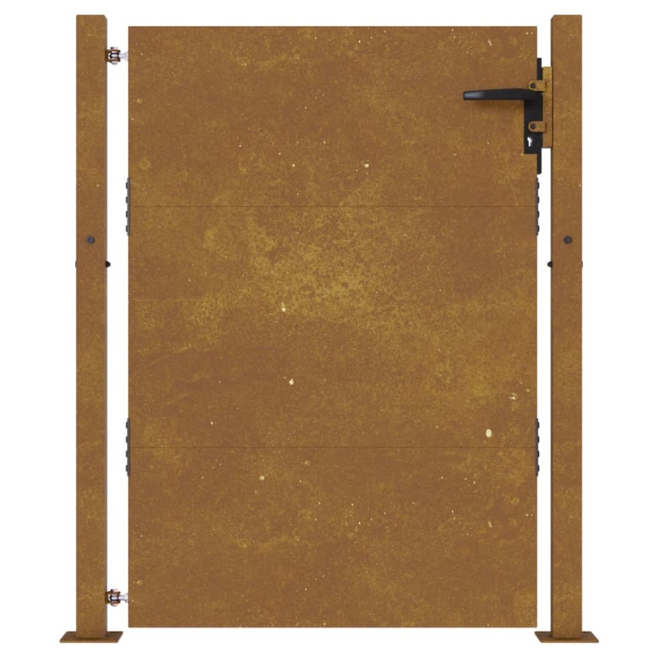 Puerta de jardín acero corten 105x155