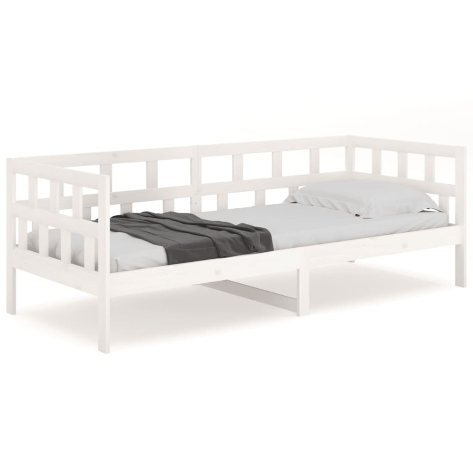 Sofá cama madera maciza de pino blanco 90x190