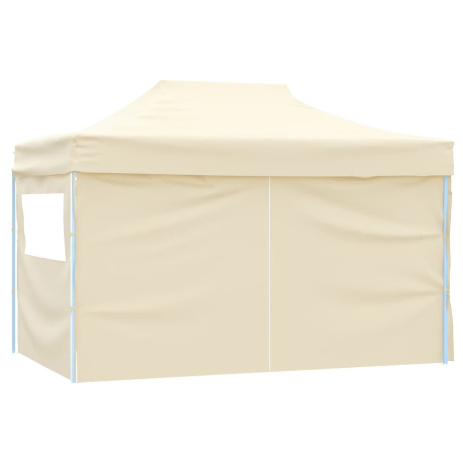 Carpa plegable profesional con 4 paredes acero color crema