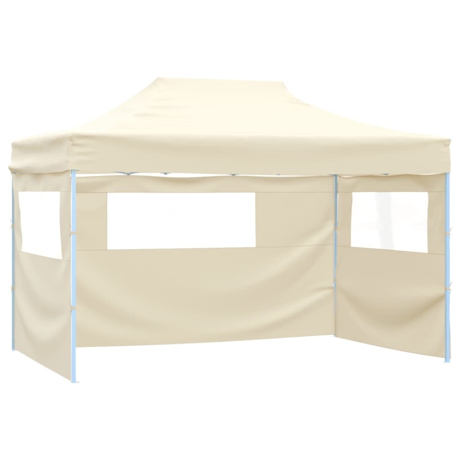 Carpa plegable profesional con 4 paredes acero color crema
