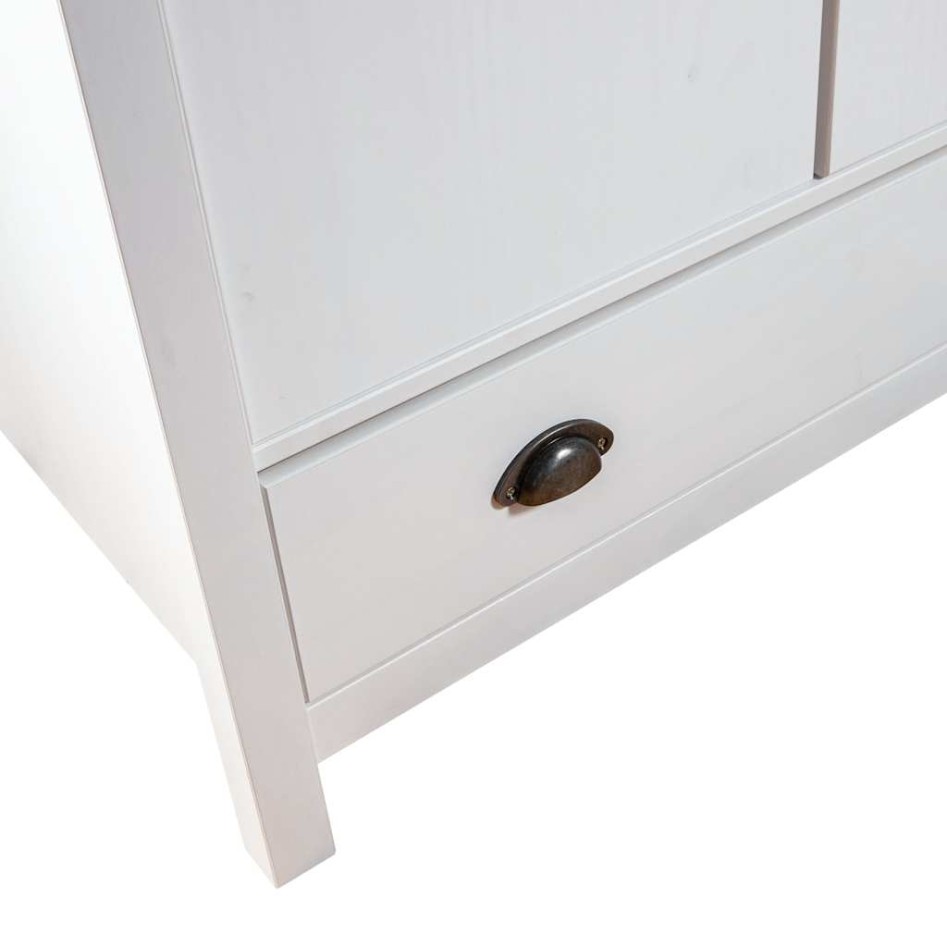 Armario de 2 puertas Hill madera maciza pino blanco