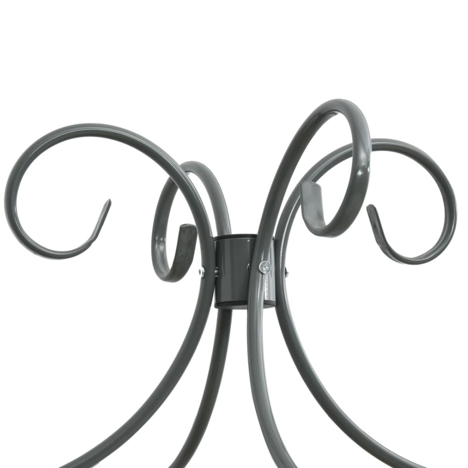 Estructura cama con dosel sin colchón metal gris 160x200