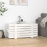 Caja de almacenaje madera maciza de pino blanco 91x40,5x42