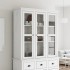 Armario con puertas de vidrio BODO madera maciza pino