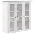 Armario con puertas de vidrio BODO madera maciza pino