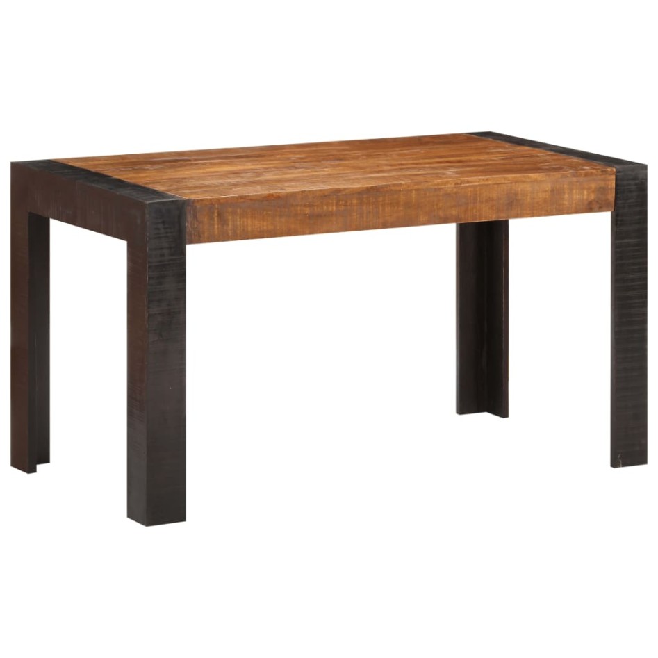 Mesa de comedor de madera maciza de mango rugosa 140x70x76