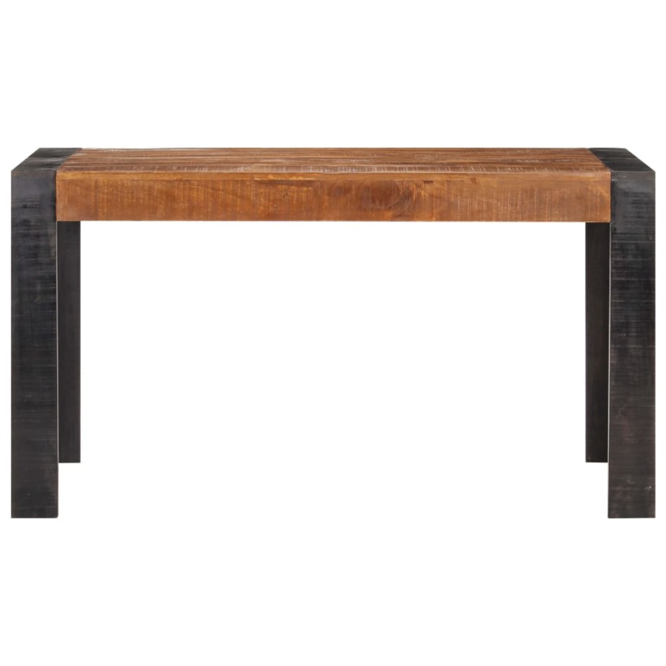 Mesa de comedor de madera maciza de mango rugosa 140x70x76