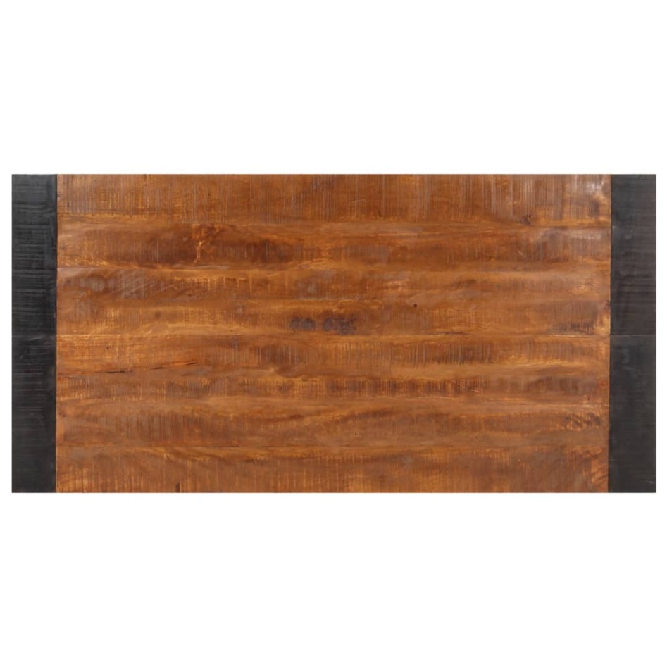 Mesa de comedor de madera maciza de mango rugosa 140x70x76