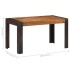 Mesa de comedor de madera maciza de mango rugosa 140x70x76