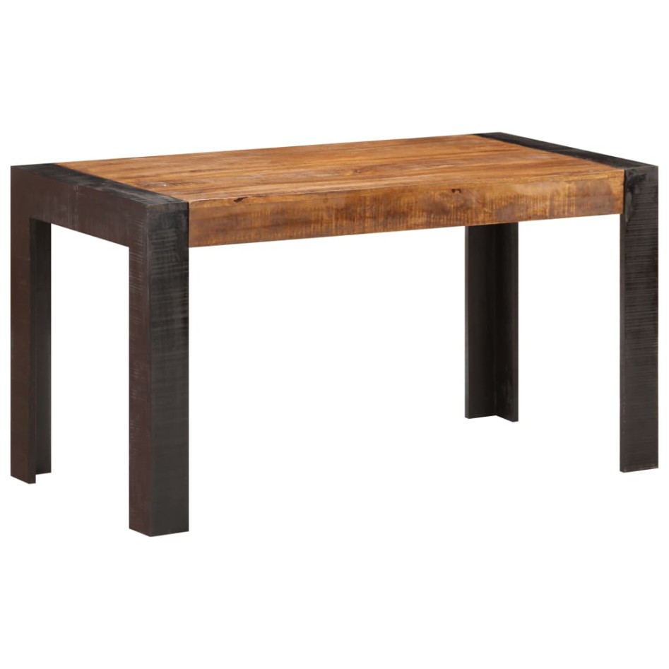 Mesa de comedor de madera maciza de mango rugosa 140x70x76