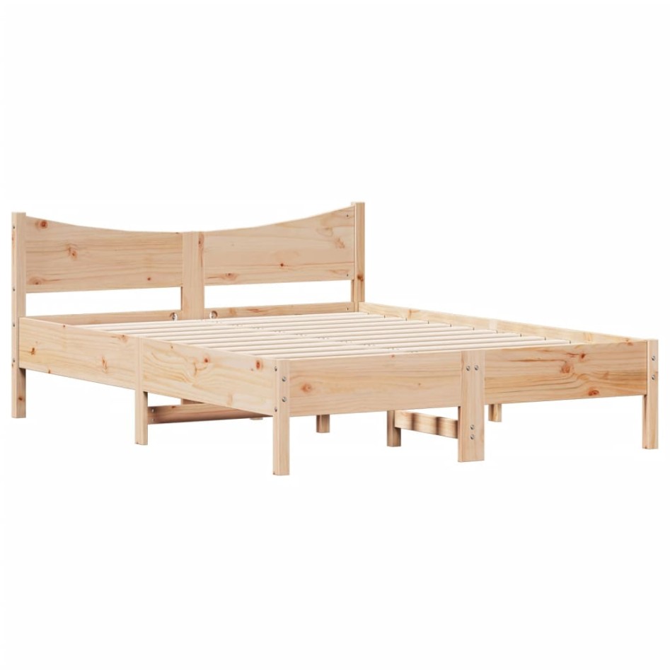 Estructura de cama madera maciza de pino 135x190