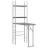 Juego de comedor plegable con estante 3 pzas MDF y acero