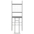 Juego de comedor plegable con estante 3 pzas MDF y acero