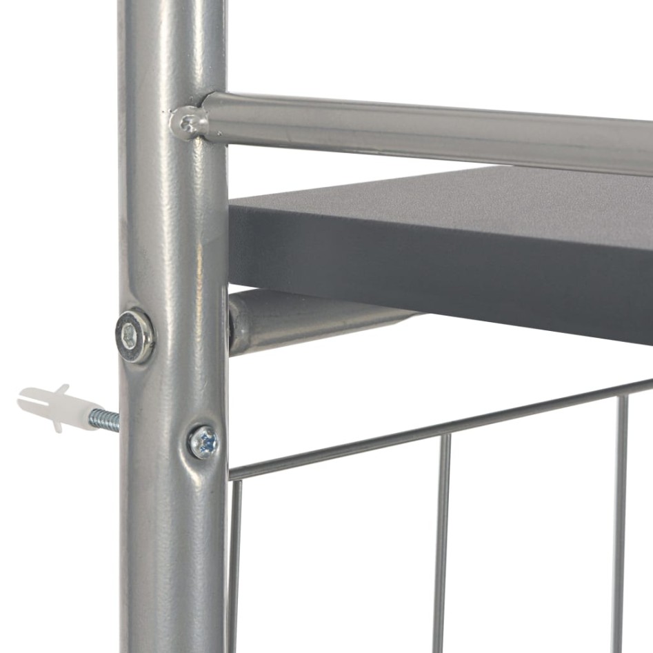 Juego de comedor plegable con estante 3 pzas MDF y acero