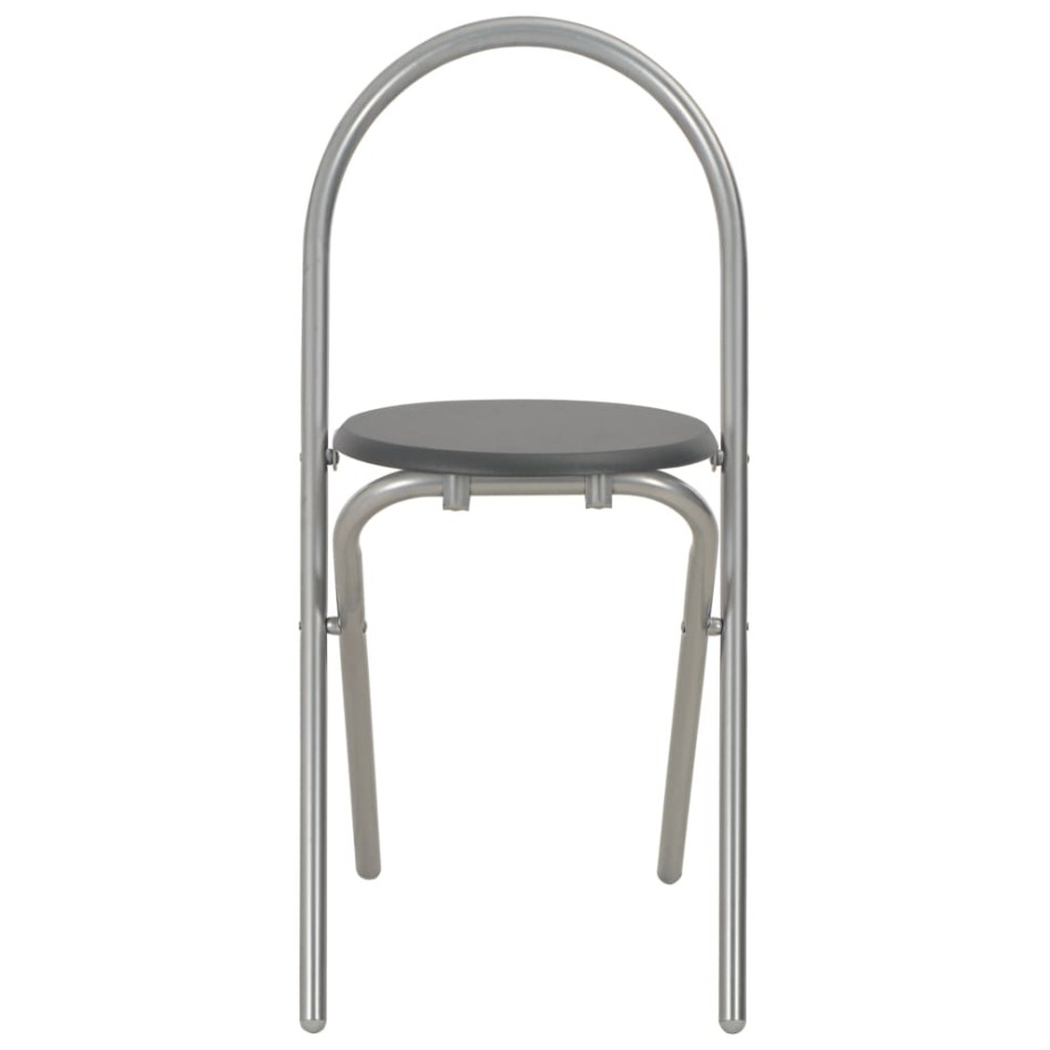 Juego de comedor plegable con estante 3 pzas MDF y acero