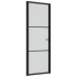 Puerta interior de vidrio y aluminio negro mate 76x201,5