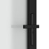 Puerta interior de vidrio y aluminio negro mate 76x201,5