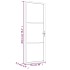 Puerta interior de vidrio y aluminio negro mate 76x201,5