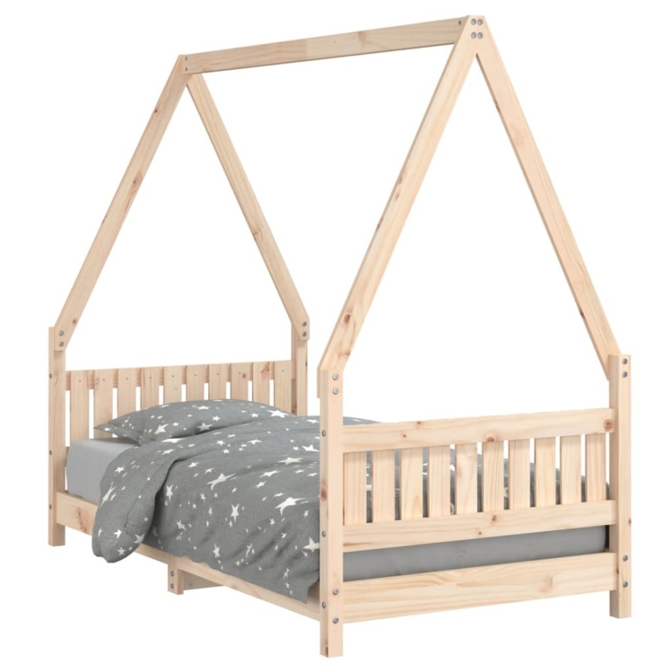 Estructura de cama para niños madera maciza de pino 80x160
