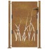 Puerta de jardín acero corten diseño hierba 105x155
