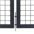 Puerta de valla de jardín con postes acero antracita 350x140