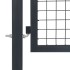 Puerta de valla de jardín con postes acero antracita 350x140