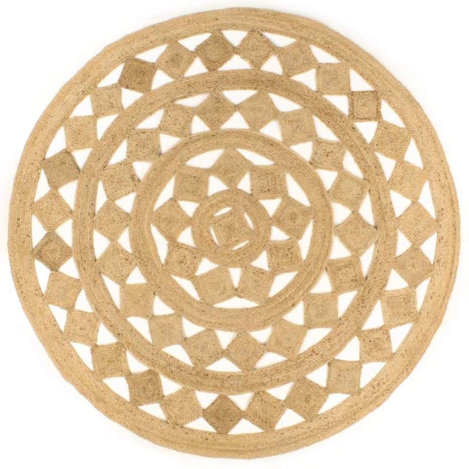 Alfombra hecha a mano de yute trenzado 210