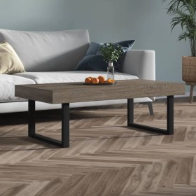 Mesa de centro MDF y hierro gris y negro 120x60x40