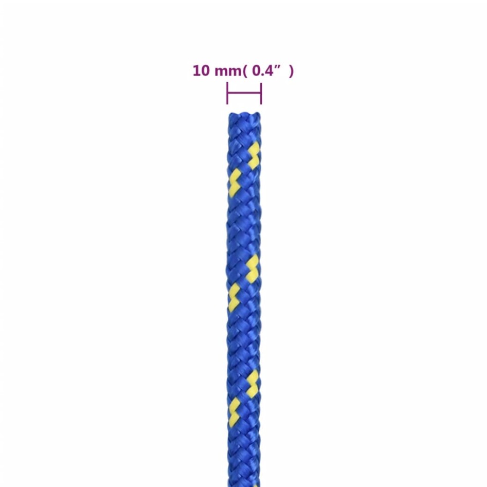 Cuerda de barco polipropileno azul 10 mm 500