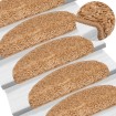 Alfombras de peldaños de escalera 15 uds beige 65x21x4 cm