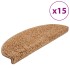 Alfombras de peldaños de escalera 15 uds beige 65x21x4