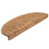 Alfombras de peldaños de escalera 15 uds beige 65x21x4