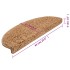 Alfombras de peldaños de escalera 15 uds beige 65x21x4