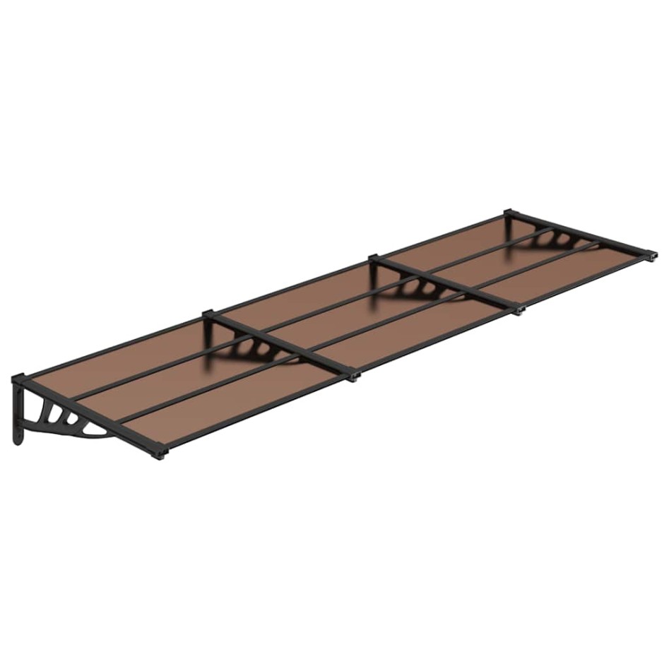 Marquesina de puerta policarbonato negro 297,5x90