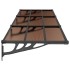 Marquesina de puerta policarbonato negro 297,5x90