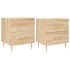Mesita noche 2 uds madera ingeniería roble Sonoma 40x35x47,5