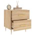 Mesita noche 2 uds madera ingeniería roble Sonoma 40x35x47,5