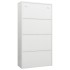 Armario de taquilla de acero blanco 90x40x180