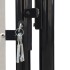 Puerta de valla de jardín negra 100x225