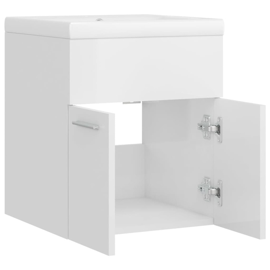 Mueble con lavabo madera de ingeniería blanco