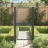 Puerta de malla de jardín acero galvanizado gris 100x225