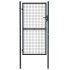 Puerta de malla de jardín acero galvanizado gris 100x225