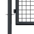 Puerta de malla de jardín acero galvanizado gris 100x225