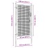 Puerta de malla de jardín acero galvanizado gris 100x225
