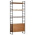 Estantería de 4 niveles madera maciza reciclada 80x30x180