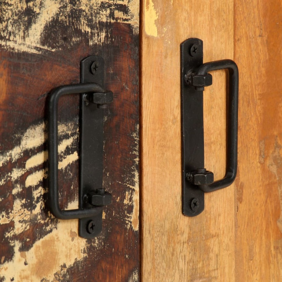 Estantería de 4 niveles madera maciza reciclada 80x30x180